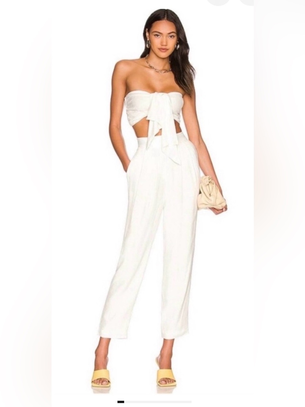 MAJORELLE White High-Rise Linen Set from REVOLVE
